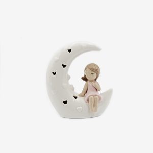 Bomboniera bimba su luna a led Pz. 1