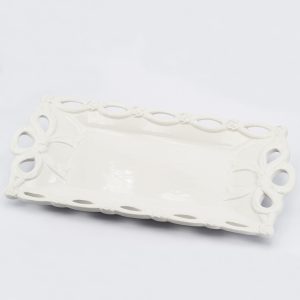 Vassoio rettangolare con fiocco con astuccio rigido