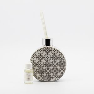 Porta essenza damasco grigio con astuccio rigido Pz.1