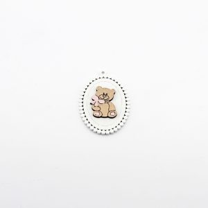 Applicazione orso rosa Pz. 24