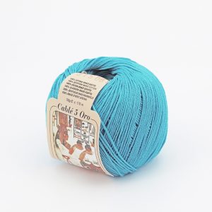 Silke by arvier Filati Cotone Cable’ 5 colore 315 turchese grammi 50 Pz. 10