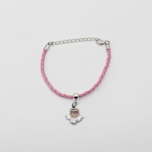 Bracciale con angelo rosa Pz. 12