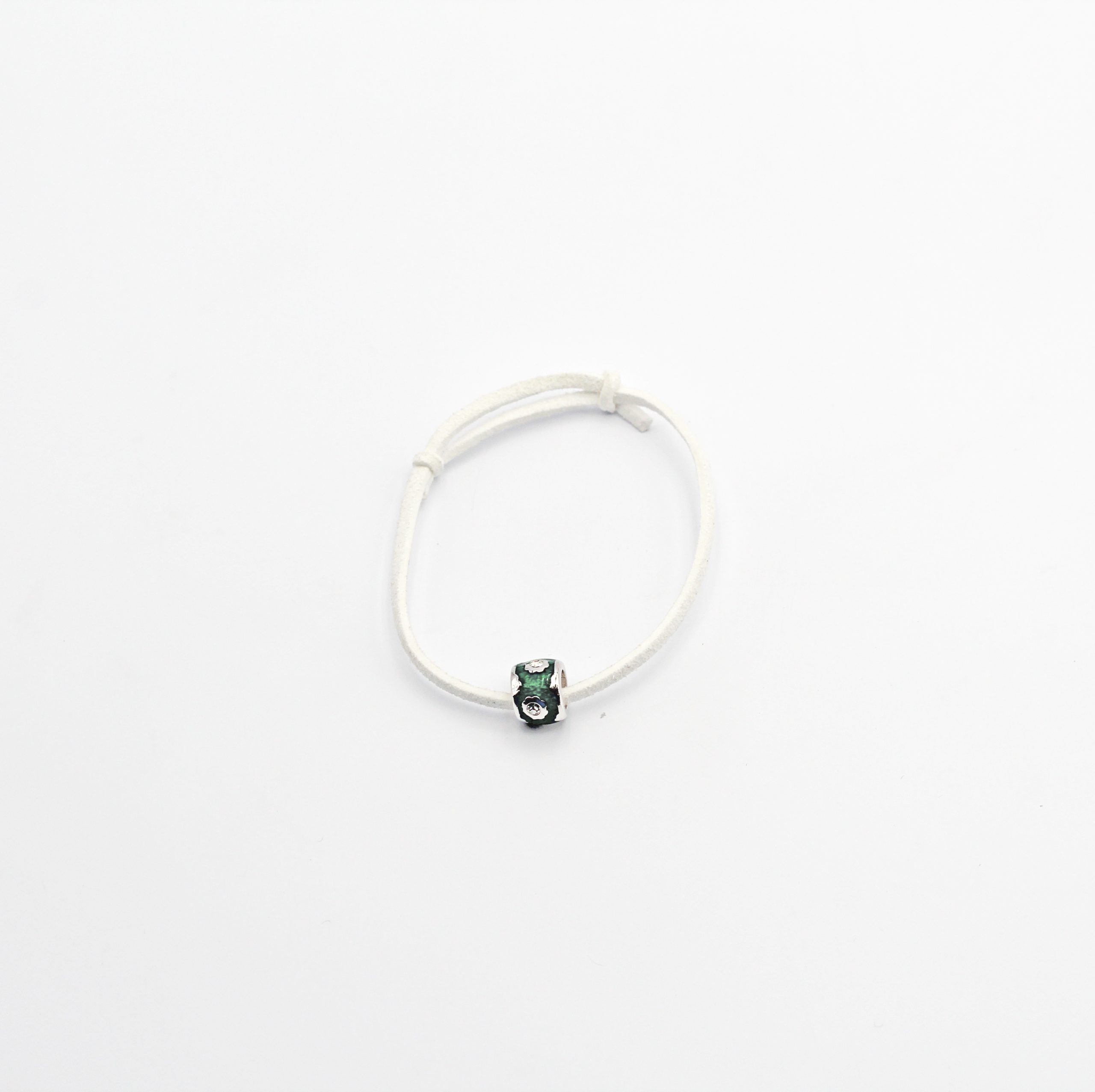 Ciondolo sferico verde con strass Pz. 1 - immagine 4