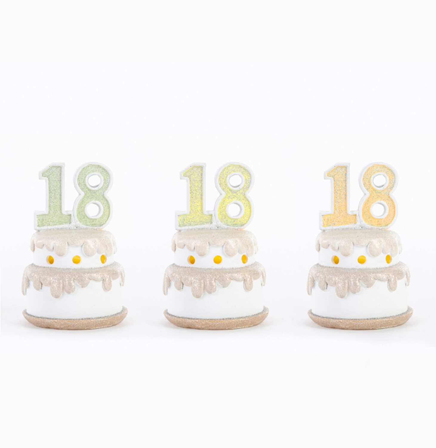 Bomboniera con led torta diciottesimo compleanno Pz. 3