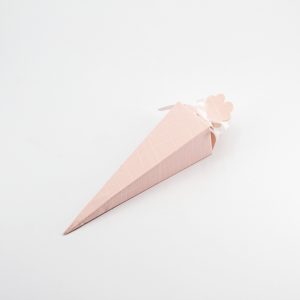 Cono quadrato seta rosa Pz. 10