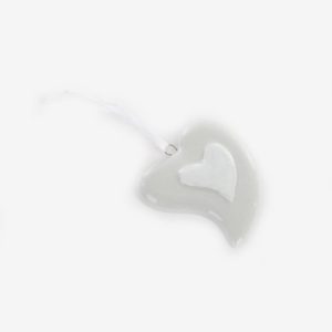 Bomboniera cuore grigio con calamita Pz. 12