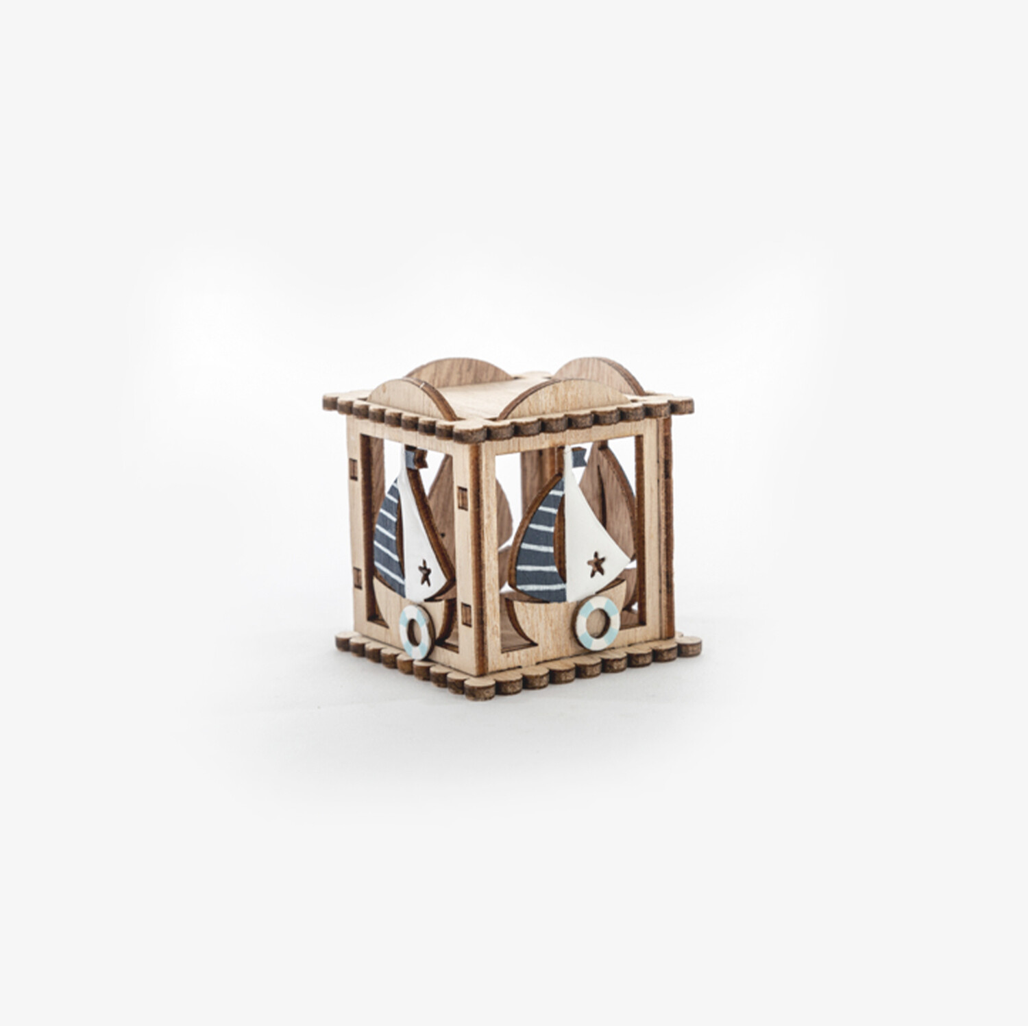 Bomboniera scatolina decorazione barca Pz. 12 - immagine 2