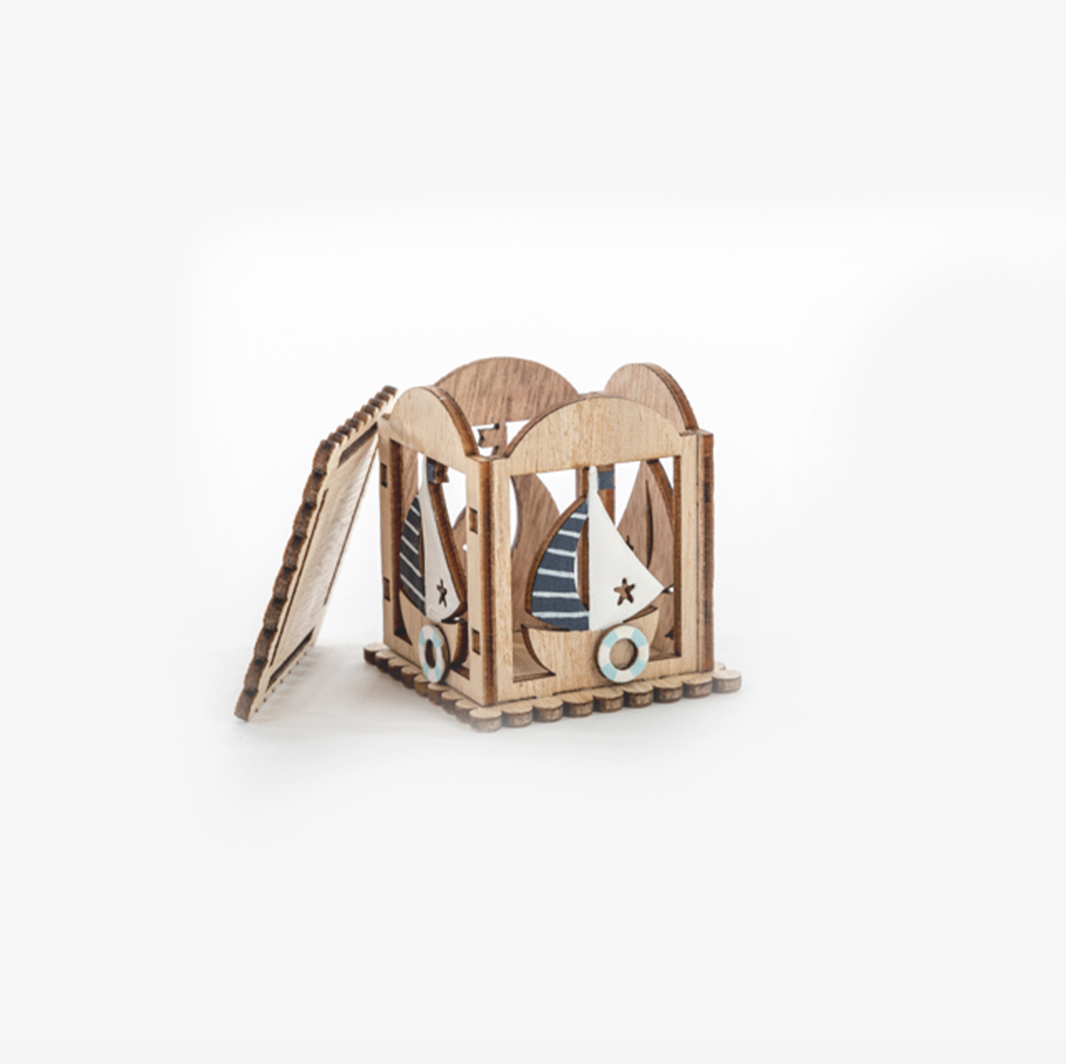 Bomboniera scatolina decorazione barca Pz. 12 - immagine 3