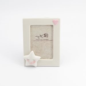 Bomboniera portafoto con stellina rosa Pz. 1