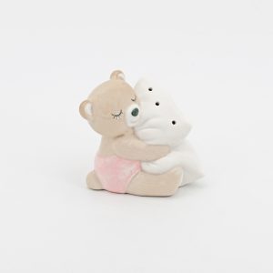 Bomboniera Ilary Queen orsetto rosa con cuscino a led Pz. 1