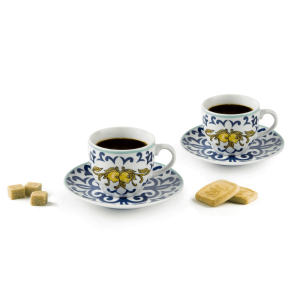Excelsa Amalfi Set 6 tazzine caffè con piattini