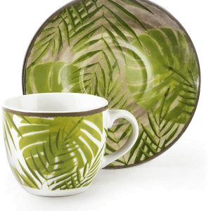 Excelsa Foliage Set 6 tazzine caffè con piattini