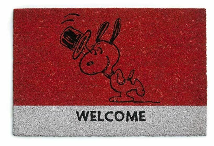 Excelsa Peanuts Zerbino Snoopy, Fibra Cocco, Rosso, 40x60x1.5 cm. - immagine 2