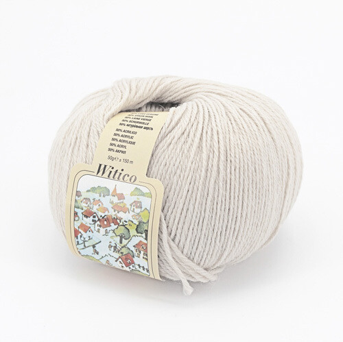 Witico 50% Lana 50% acr. 10 gomitoli colore 18 Panna scuro gr. 50