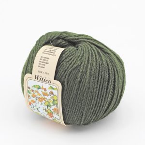 Witico 50% Lana 50% acr. 10 gomitoli colore 119 Verde militare gr. 50