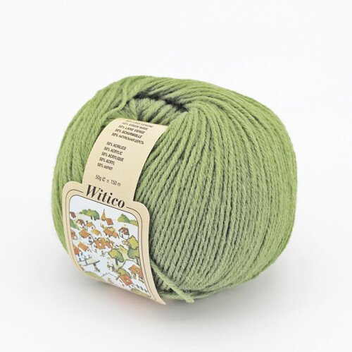 Witico 50% Lana 50% acr. 10 gomitoli colore 57 Verde mela gr. 50