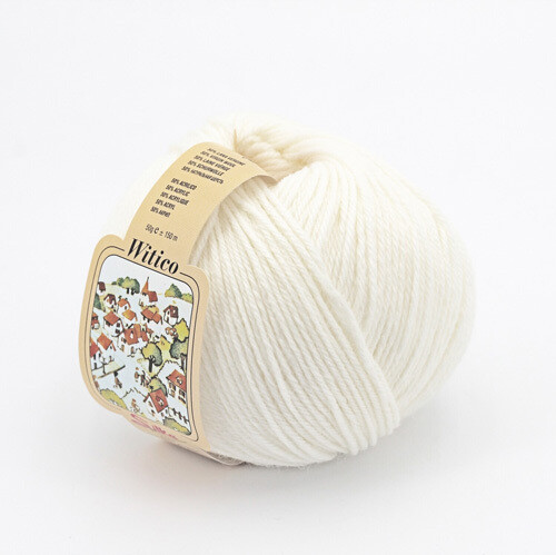 Witico 50% Lana 50% acr. 10 gomitoli colore 100 Bianco gr. 50