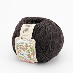 Witico 50% Lana 50% acr. 10 gomitoli colore 444 Marrone scuro gr. 50