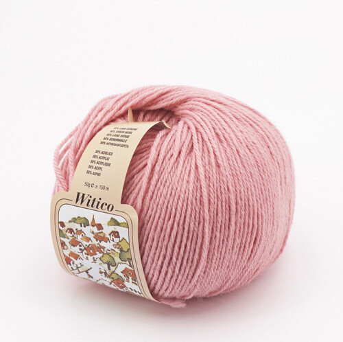 Witico 50% Lana 50% acr. 10 gomitoli colore 9138 Rosa salmone gr. 50 - immagine 2