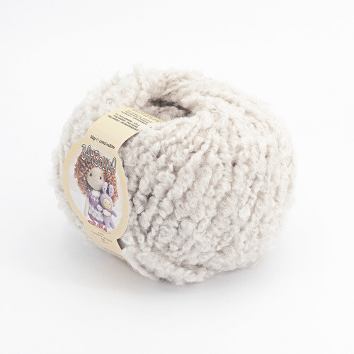 Lana Bouclè per Capelli bambolina colore 18 Panna scuro grammi 50 Pz. 10