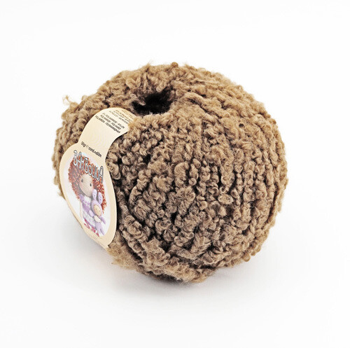 Lana Bouclè per Capelli Bambolina colore 803 Beige Scuro grammi 50 Pz. 10 - immagine 2