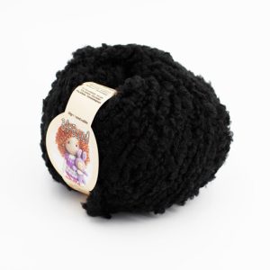 Lana Bouclè per Capelli Bambolina colore 200 Nero grammi 50 Pz. 10