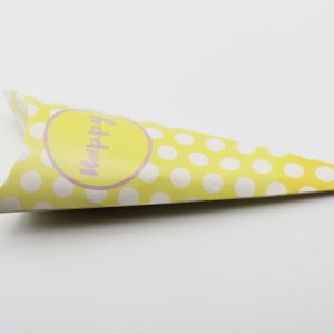 Cono giallo per confettata in cartone Pz.10