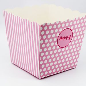 Vaso rosa porta coni per confettata Pz.1