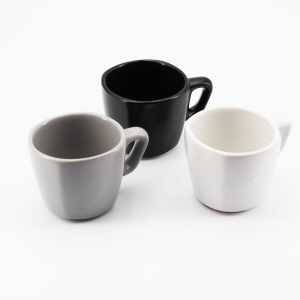 Excelsa Eclipse Tazze Caffè 6pz Bianco Nero Grigio opaco 70 ml