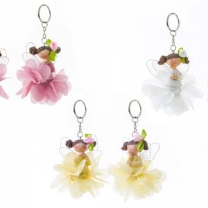 Bomboniera portachiavi fatina resina 12 pz assortiti