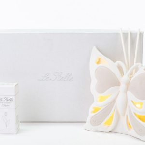 Bomboniera Profumatore Led Farfalla Bianca Pz. 1