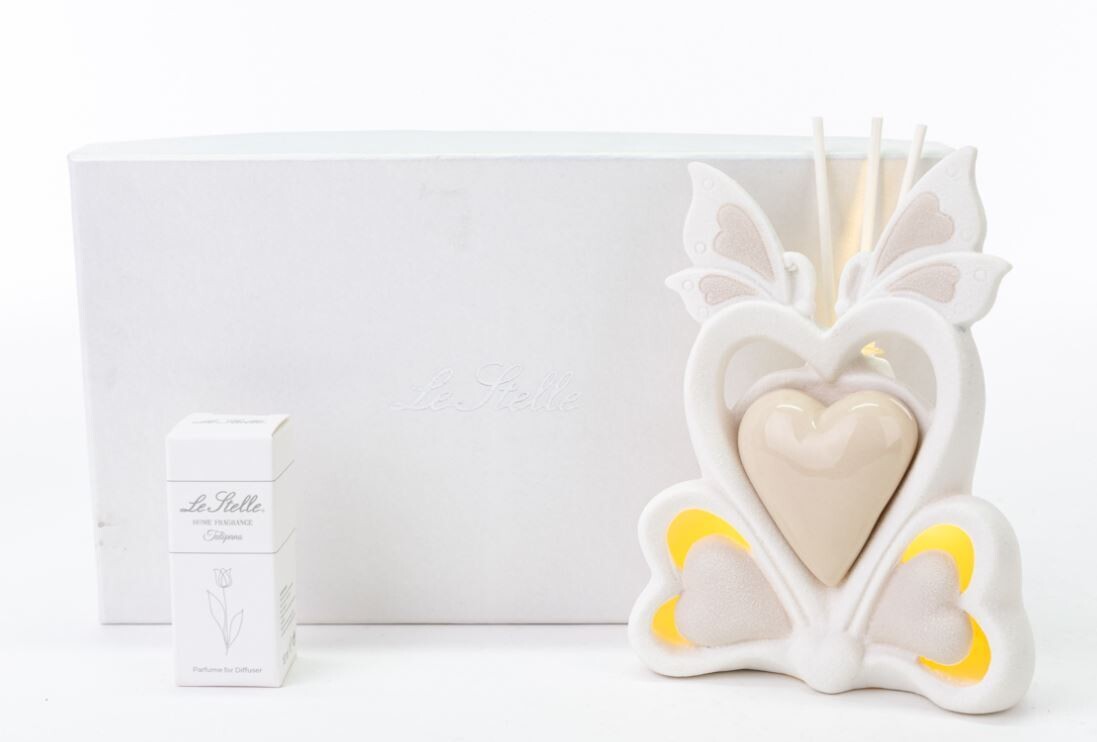 Bomboniera Profumatore Led Farfalla Bianca Pz. 1