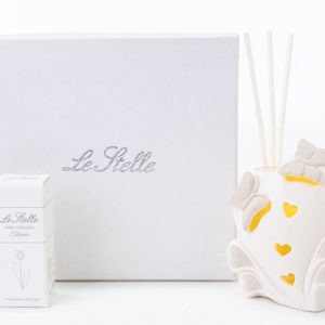 Bomboniera Profumatore Cuore Led Porcellana Bianca Pz. 1