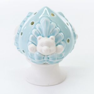 Bomboniera Pomo Orsetto Led Porcellana Celeste 1 pz