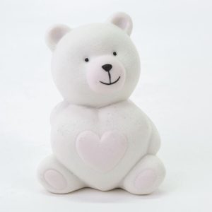 Bomboniera Orsetto Cuore Porcellana Rosa 6pz