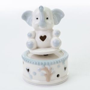 Bomboniera Carillon Elefantino celeste 1pz