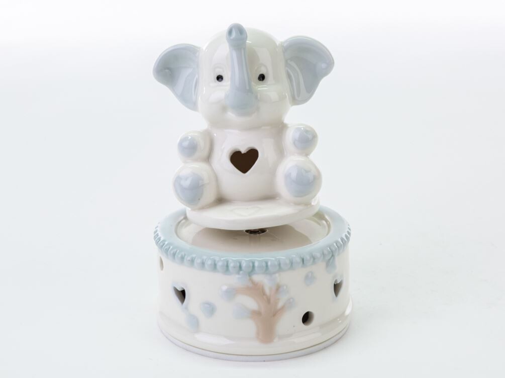Bomboniera Carillon Elefantino celeste 1pz