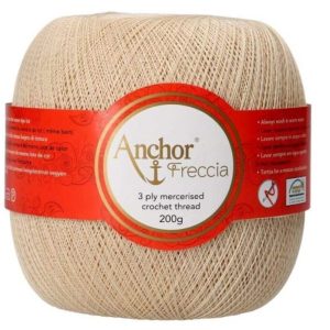 Anchor Freccia n.12 4 gomitoli da 200 gr. filo di Scozia per uncinetto colore 387 Ecru’