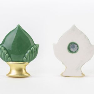 Bomboniera Calamita Pomo Porcellana Verde 12 pz