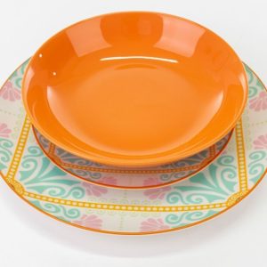 Servizio Piatti Da Tavola 18 Pezzi Decorazione Aloha 2 Servizi