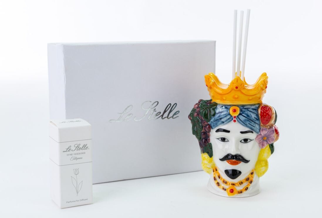 Bomboniera profumatore Testa di moro colorato Pz.1 - immagine 2