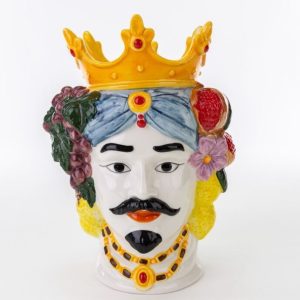 Bomboniera Vaso Testa di moro grande colorato Pz.1