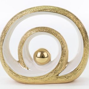 Bomboniera Cerchi Oro Porcellana 1 pz