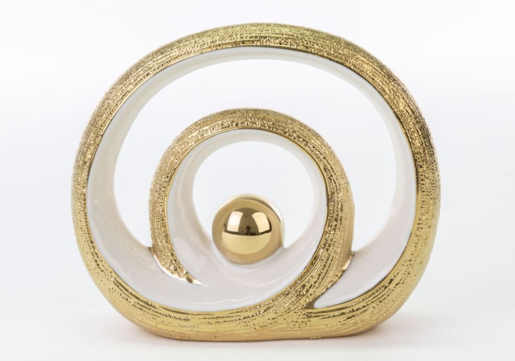 Bomboniera Cerchi Oro Porcellana 1 pz