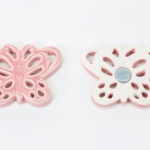 Bomboniera Calamita Farfalla Porcellana 24 pz