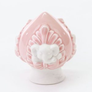 Bomboniera Pomo Elefante Porcellana Rosa 1 pz