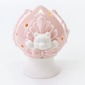 Bomboniera Pomo Orsetto Led Porcellana Rosa 1 pz