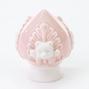 Bomboniera Pomo Orsetto Porcellana Rosa 4 pz