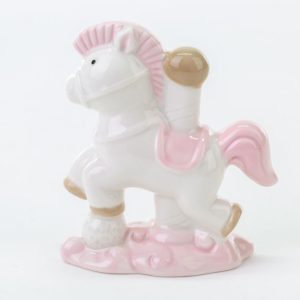 Bomboniera Cavalluccio Porcellana Rosa 6 pz