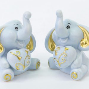 Bomboniera Elefantino Porcellana 2 assortiti 12 pz